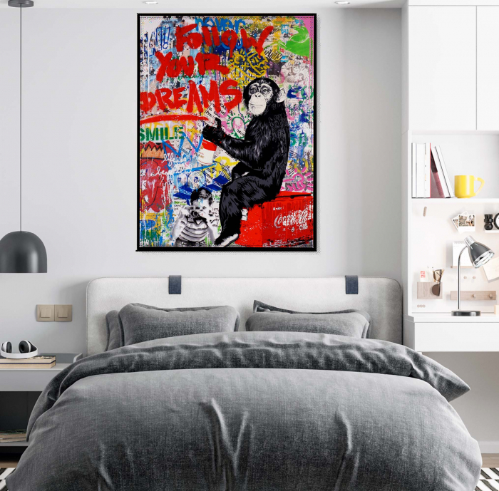 Tablou canvas, Graffiti, Motivational, colorat, living, 50 x 70 cm [1]