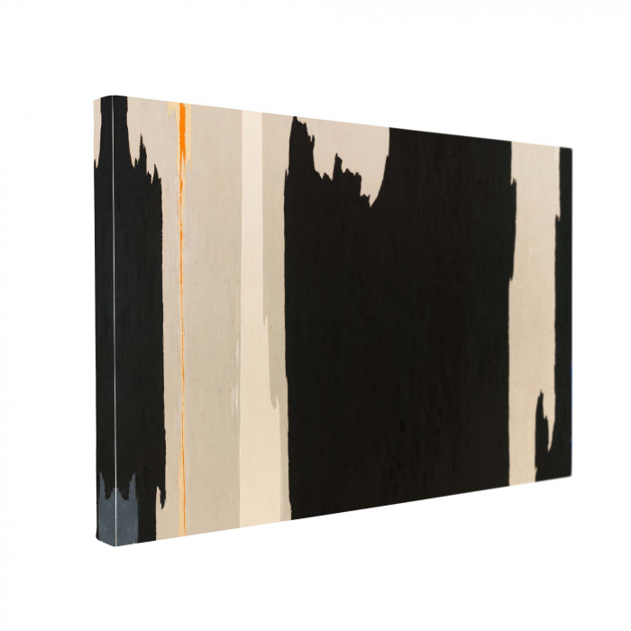 Tablou canvas abstract Intaglio în negru și crem. [2]