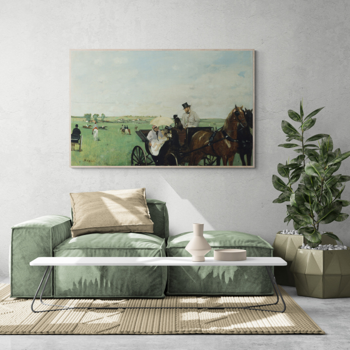 Reproducere Edgar Degas "At the Races in the Countryside" pe canvas. [1]