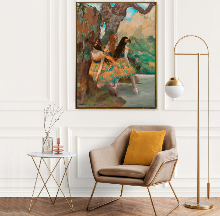 Reproducere modernă pe canvas a dansatoarelor de balet de Degas [1]