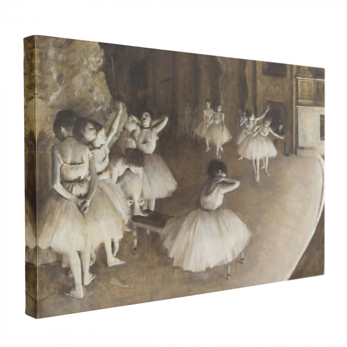 Reproducere tablou Edgar Degas, Ballet Rehearsal on Stage pe canvas [2]