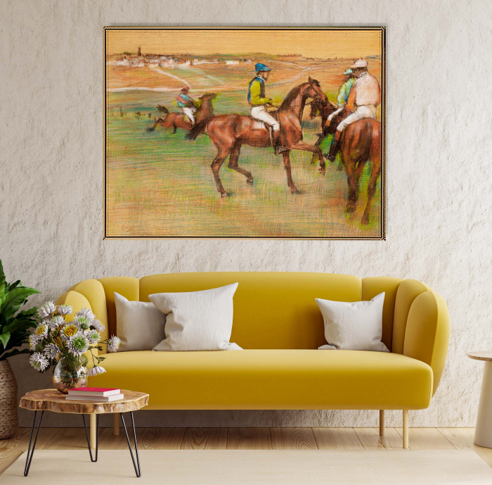 Reproducere tablou Race Horses de Edgar Degas pe canvas premium [1]