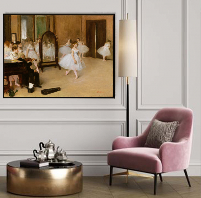 Reproducere pe canvas a operei The Dancing Class de Degas [1]