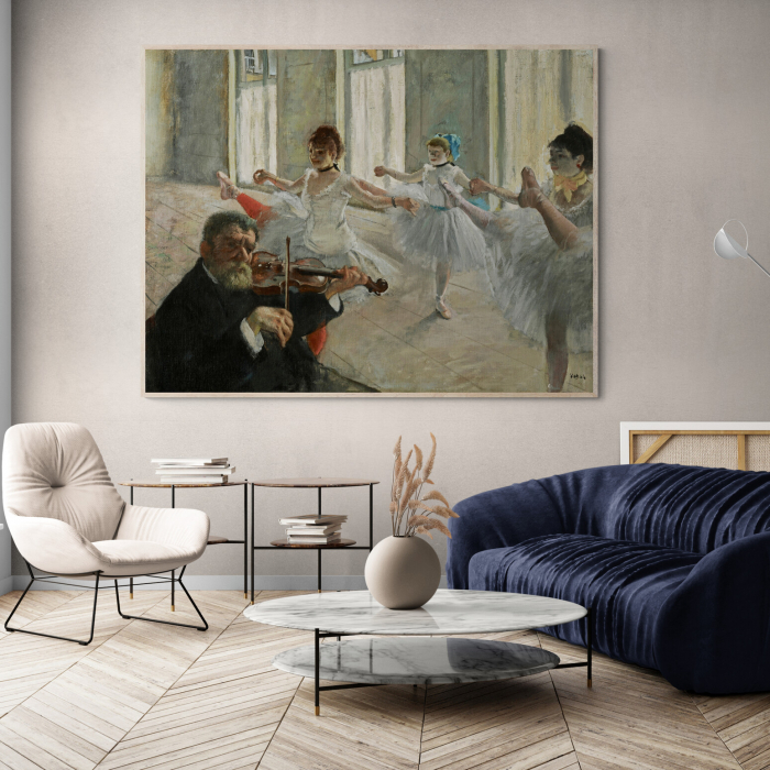 Tablou canvas The Rehearsal de Edgar Degas, print color pe panza premium [1]