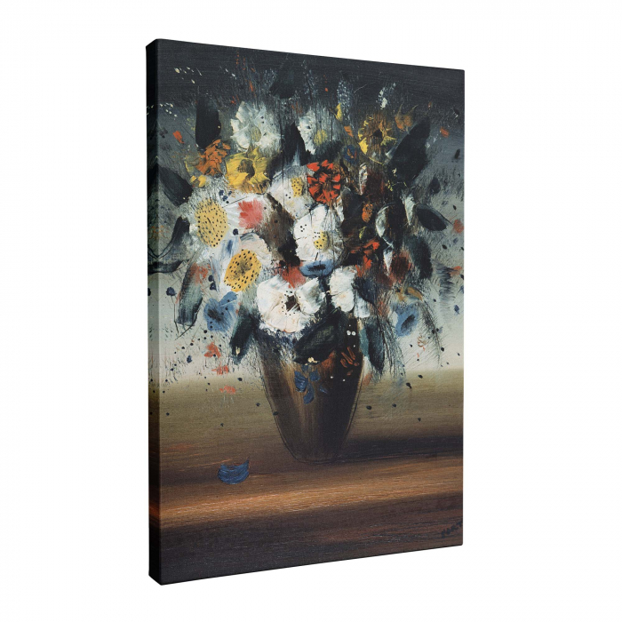 Tablou abstract Intaglio, Vază cu Flori pe canvas premium [2]