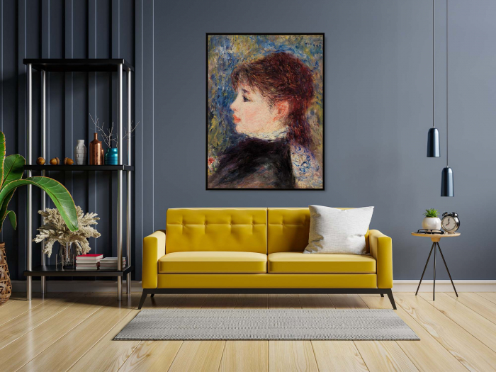 Tablou canvas - Renoir Young Woman with Rose în living [1]