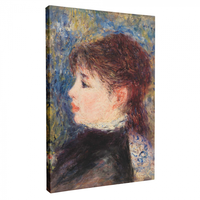 Tablou canvas - Renoir Young Woman with Rose în living [2]