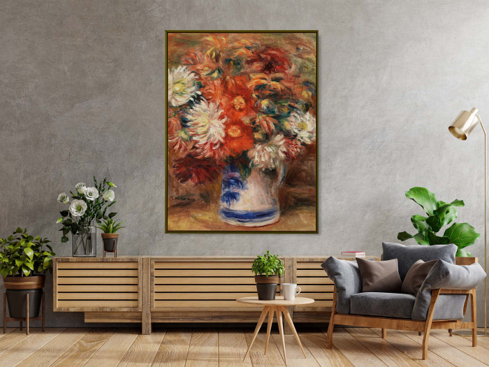 Tablou canvas abstract cu flori „Bouquet de Pierre Renoir” pentru bucătărie. [1]