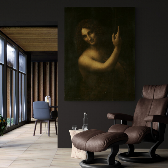 Reinterpretare modernă a lui Saint John the Baptist pe canvas. [2]