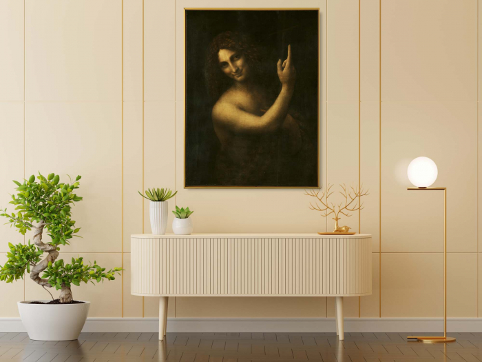 Reinterpretare modernă a lui Saint John the Baptist pe canvas. [1]