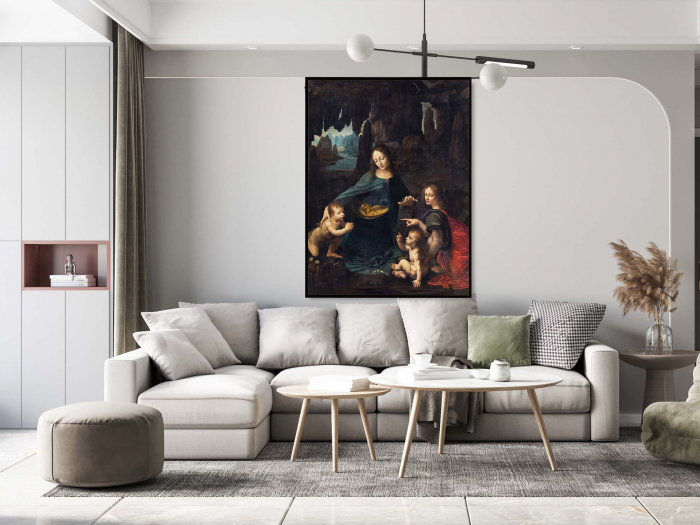 Reproducere canvas moderna "The Virgin of the Rocks" de Leonardo Da Vinci [2]