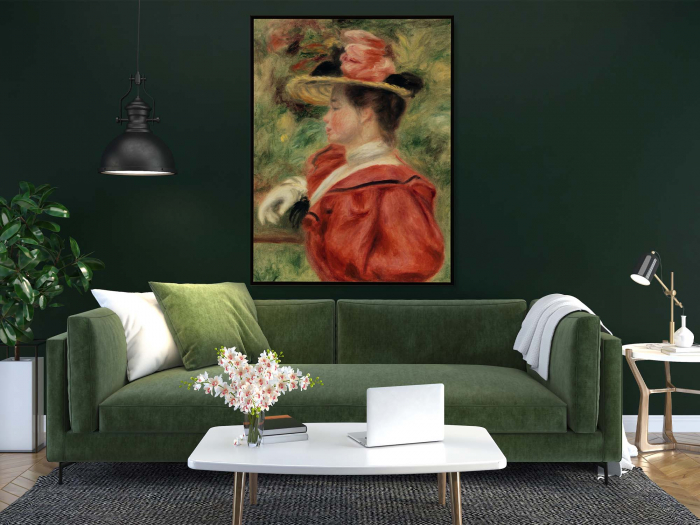 Canvas abstract "Woman with Glove" de Renoir, reinterpretat modern. [1]