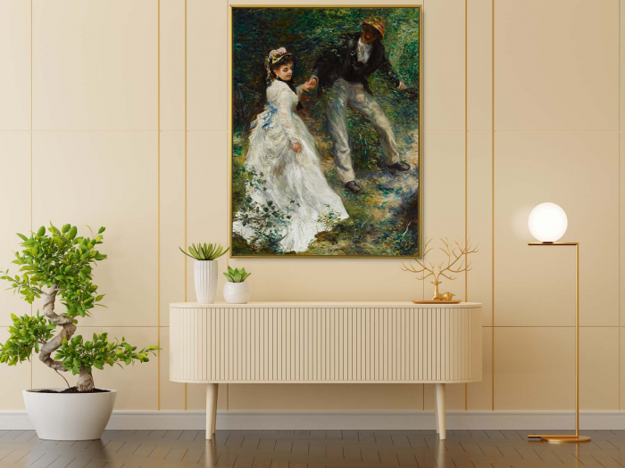 Print modern Renoir La Promenade pe canvas premium. [1]