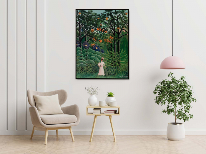 Tablou canvas modern cu o femeie în pădure exotică de Henri Rousseau. [1]