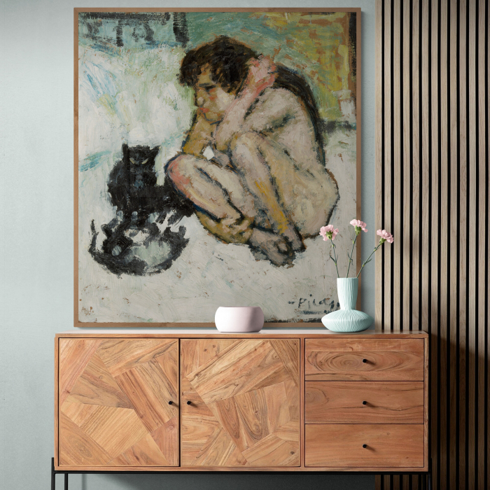 Reproducere canvas Picasso - Nude with Cats pentru eleganța livingului [1]