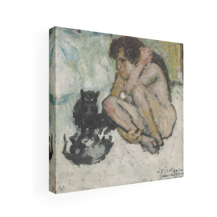 Reproducere canvas Picasso - Nude with Cats pentru eleganța livingului [2]