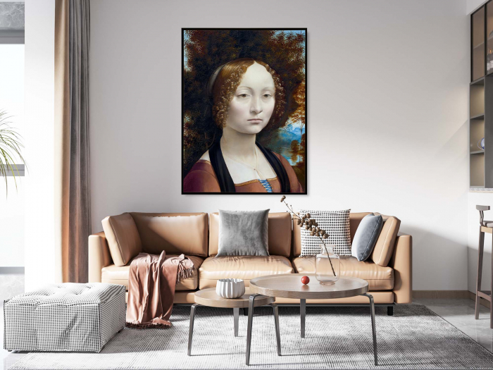 Tablou modern pe canvas Ginevra de' Benci de Leonardo da Vinci [2]