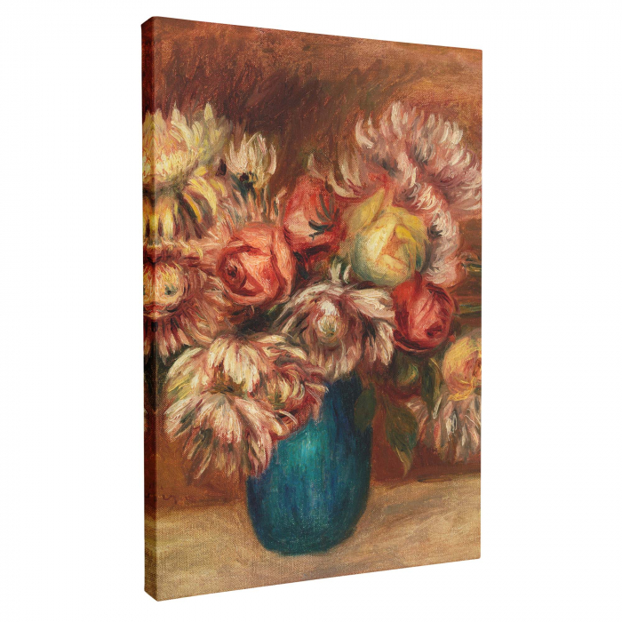 "Reproducere tablou canvas Flowers in a Green Vase de Pierre Renoir" [2]