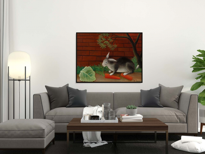 Tablou modern pe canvas intitulat The Rabbit's Meal de Henri Rousseau. [1]