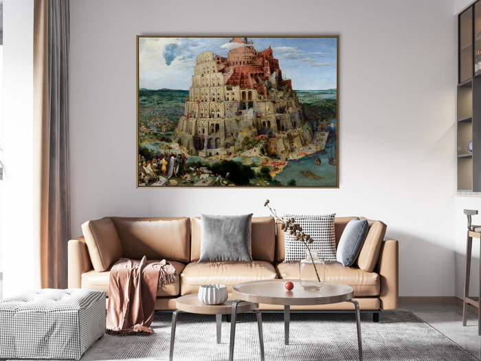 Tablou canvas, Intaglio, color, Modern, Turnul Babel, print pe panza Premium, pentru living, hol [1]