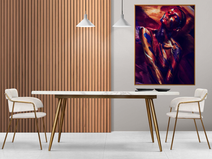 Tablou canvas, Intaglio, Modern, multicolor, Portret Femeie, print pe panza Premium, pentru bucatarie [1]