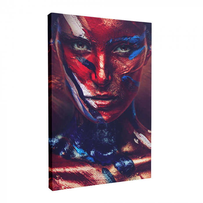Tablou canvas, Intaglio, Modern, multicolor, Portret Femeie, print pe panza Premium, pentru hol, birou [2]