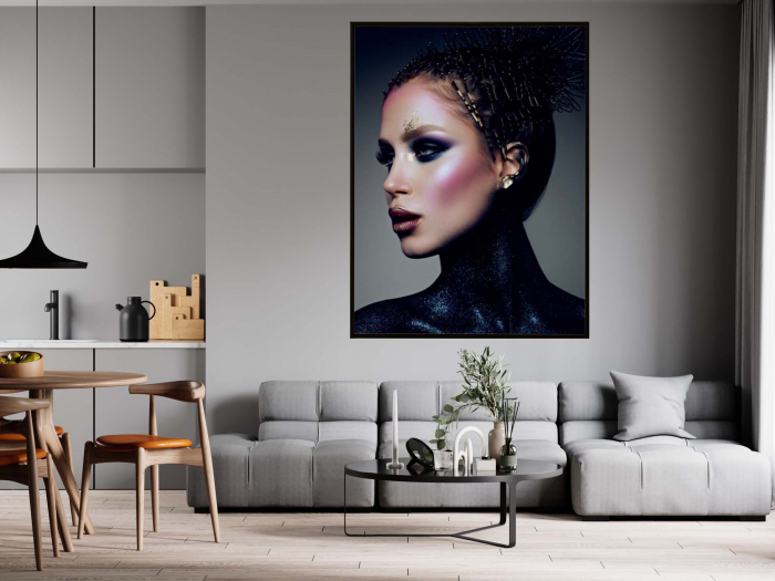 Tablou canvas, Intaglio, Modern, multicolor, Portret Femeie, print pe panza Premium, pentru living [1]