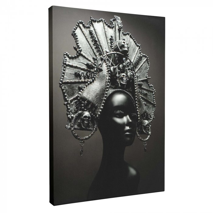 Tablou canvas, Intaglio, Modern, negru, Portret elegant, print pe panza Premium, pentru bucatarie [4]