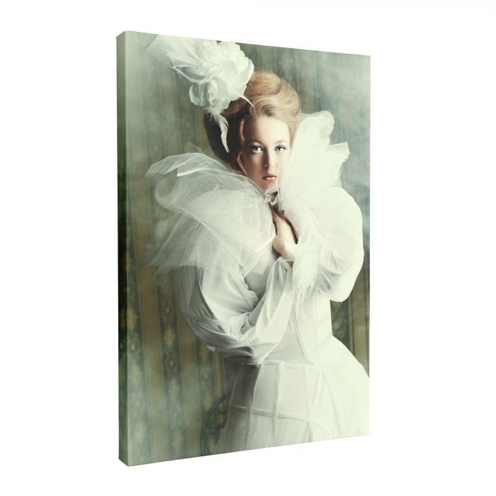 Tablou canvas, Intaglio, Modern, Portret Femeie vintage, print pe panza Premium, pentru living [3]
