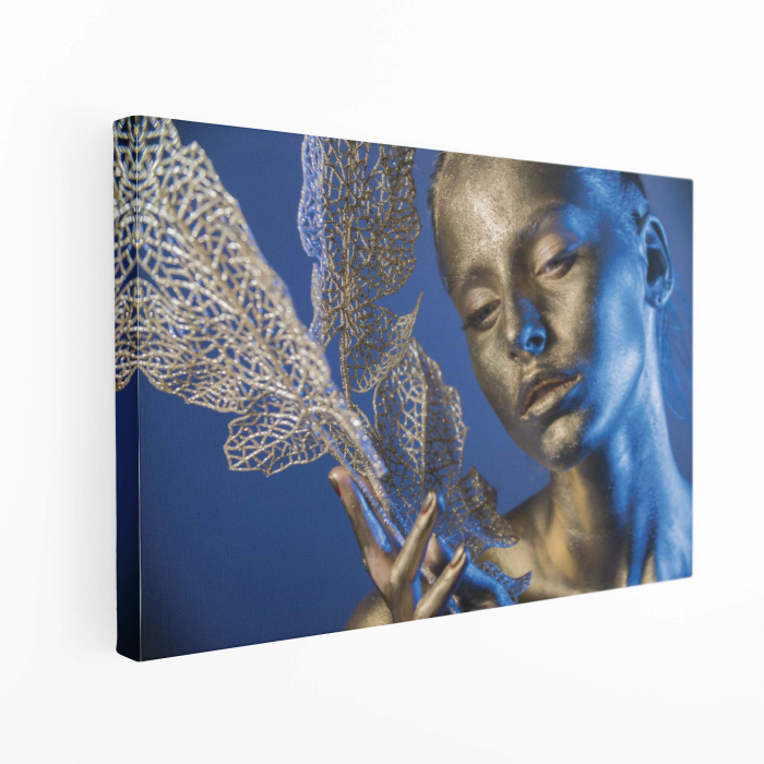 Tablou canvas, Intaglio, Modern, Portret Femeie senzuala, print pe panza Premium, pentru living [3]