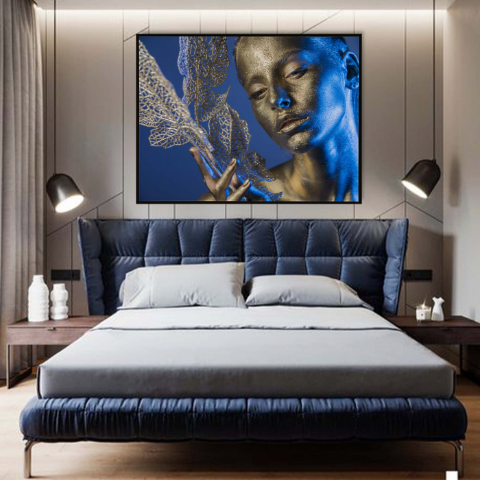 Tablou canvas, Intaglio, Modern, Portret Femeie senzuala, print pe panza Premium, pentru living [2]