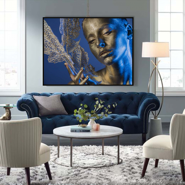 Tablou canvas, Intaglio, Modern, Portret Femeie senzuala, print pe panza Premium, pentru living [1]