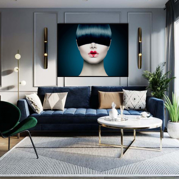 Tablou canvas, Intaglio, Modern, Portret Femeie Fashion, print pe panza Premium, pentru living [1]