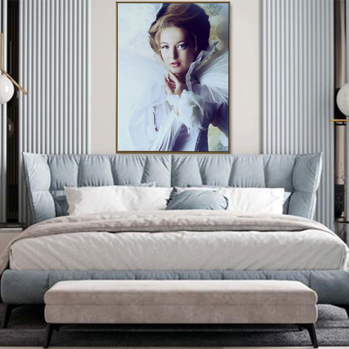 Tablou canvas, Intaglio, Modern, Portret Femeie vintage, print pe panza Premium, pentru dormitor [1]