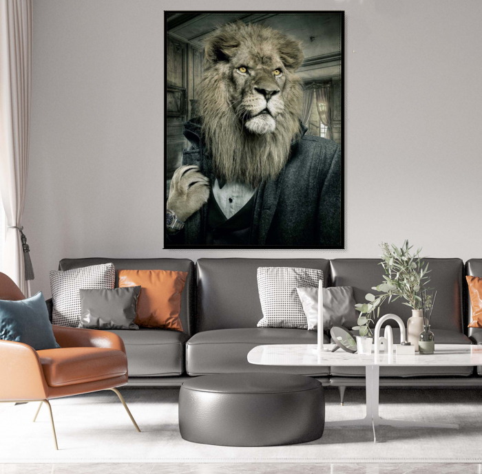 Tablou canvas, Leu, Poker, modern, dormitor, 50 x 70 cm [1]
