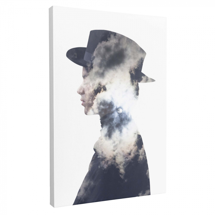 Tablou canvas Portret in dubla expunere, pentru living modern [3]