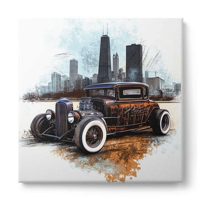 Tablou canvas ilustrând o mașină clasică americană [3]