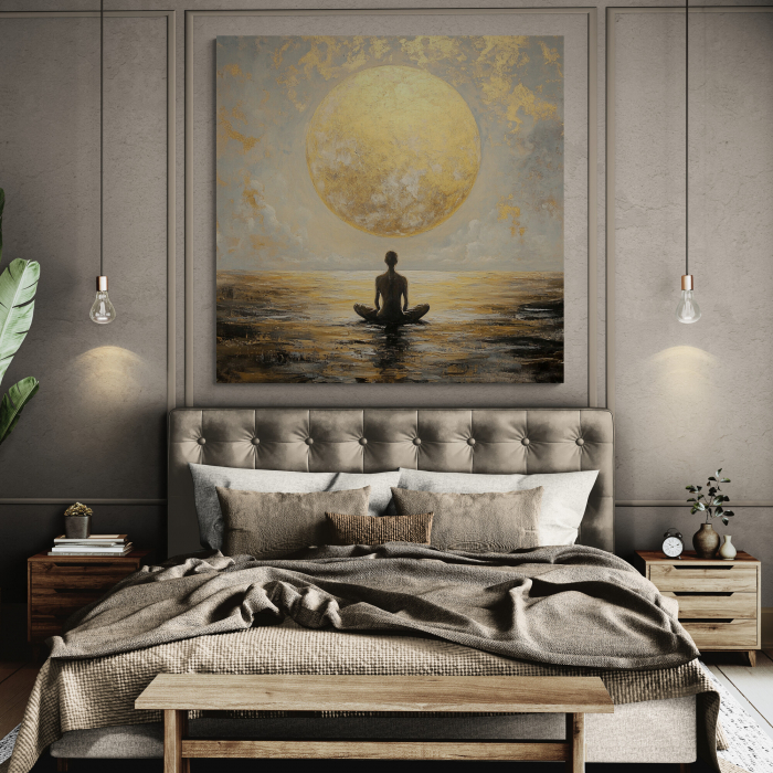 Tablou Canvas Meditație sub Soarele Auriu [1]