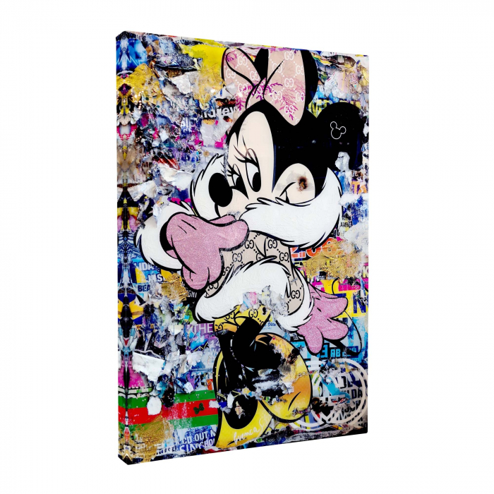 Tablou canvas abstract Minnie Mouse în haine Gucci, 50x70 cm [2]
