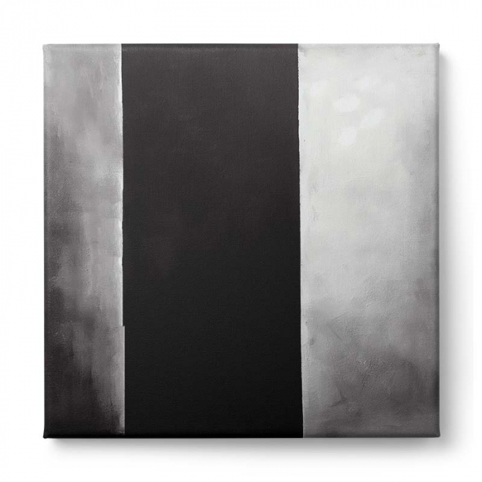 Tablou canvas, modern, abstract, minimalist, nuante de gri negru, pentru living [2]