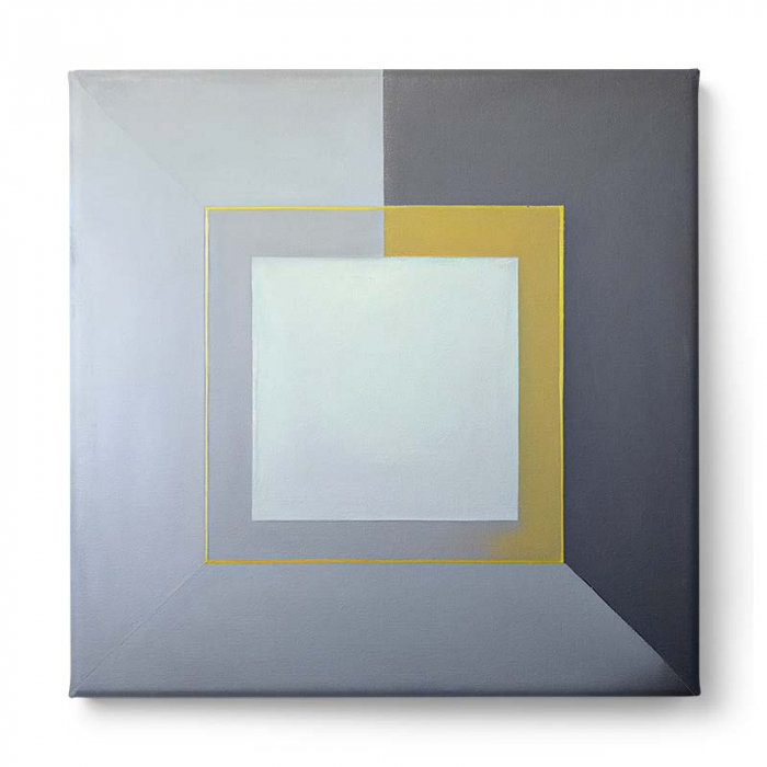 Tablou canvas, modern, abstract, minimalist, nuante de gri, pentru dormitor [2]