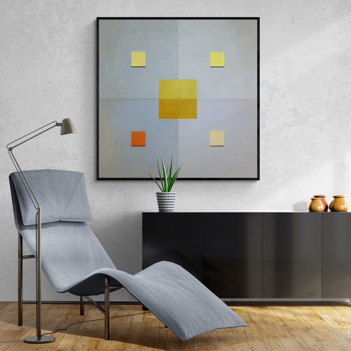Tablou canvas, modern, abstract, nuante deschise, albastru, pentru birou [1]