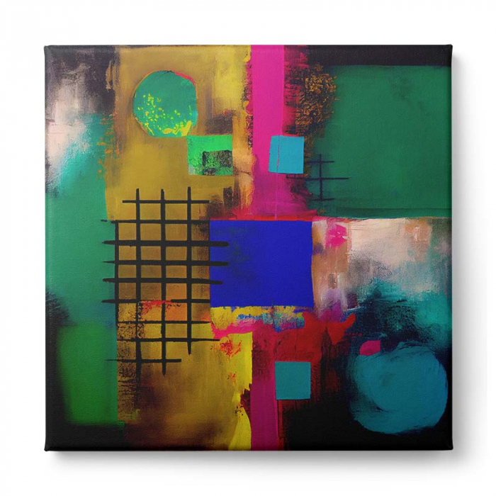Tablou canvas, modern, abstract, culori intense, multicolor, pentru living [2]