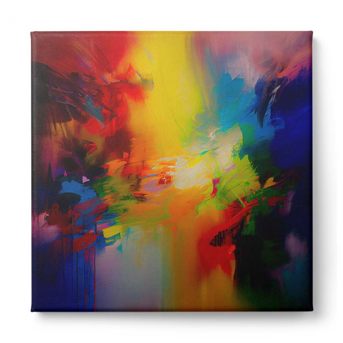 Tablou canvas, modern, abstract, nuante intense, multicolor, pentru dormitor [2]