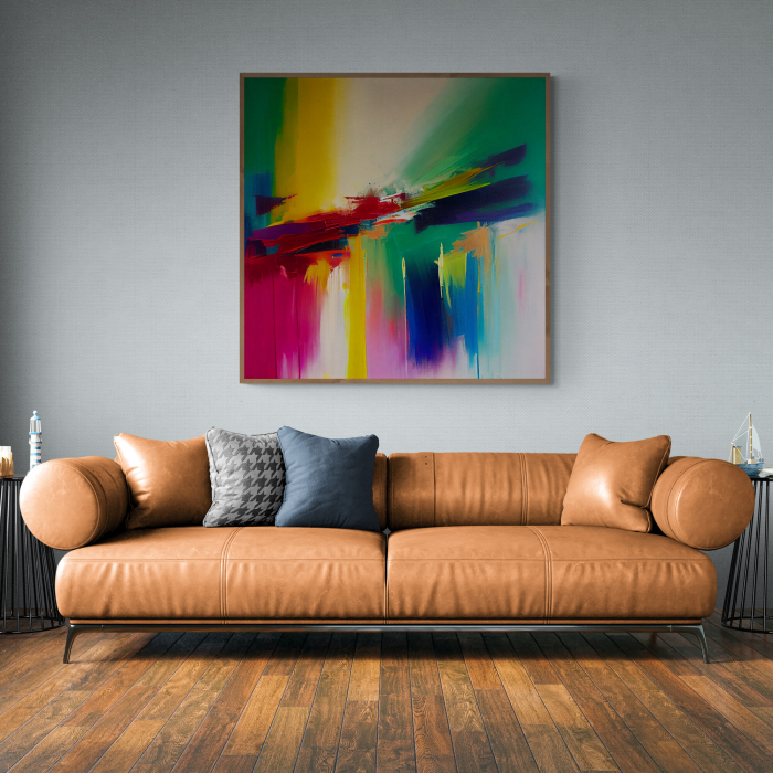 Tablou canvas, modern, abstract, nuante intense, colorat, pentru living [1]