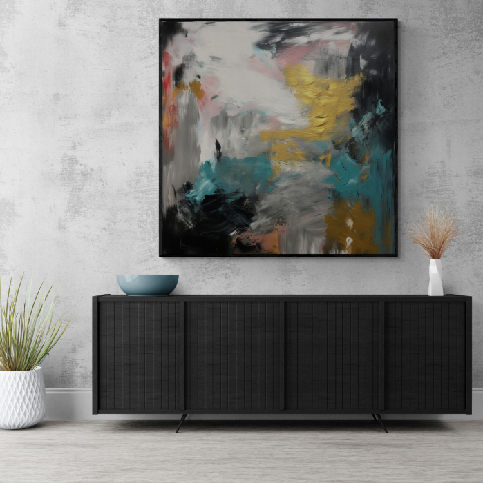 Tablou canvas, modern, abstract, nuante intense, multicolor, pentru living, birou [1]
