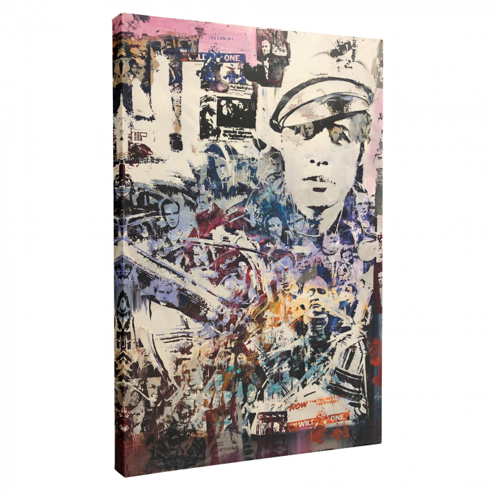 Tablou canvas, modern, Brad Pitt, multicolor, pentru dormitor, 70 x 90 cm [2]
