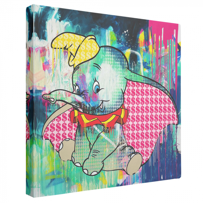 Tablou canvas modern cu elefantul Dumbo pentru copii. [2]