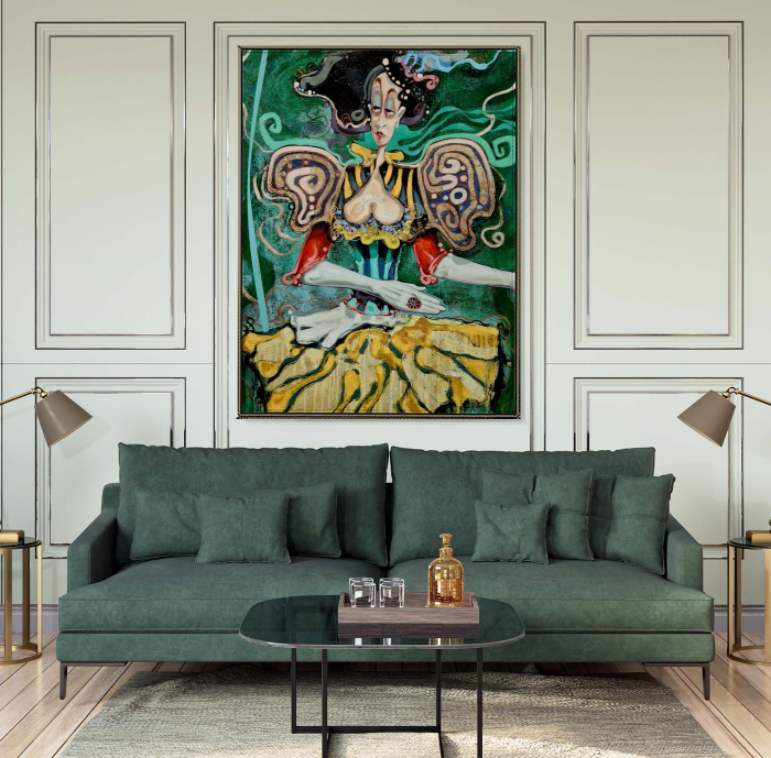 Tablou canvas, modern, Dans de vara, multicolor, pentru living, 50 x 70 cm [1]