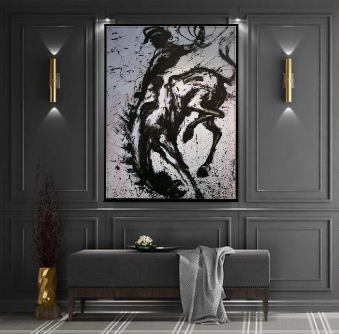 Tablou canvas, modern, pe Cai, multicolor, pentru living, 50 x 70 cm [1]